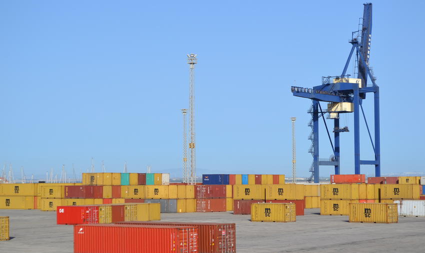 Container terminal in Cadiz, Spain