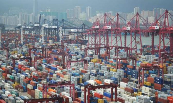 Container terminal in Hong Kong
