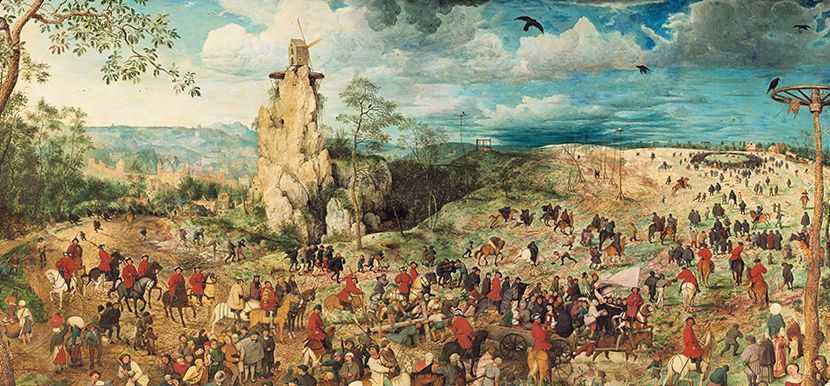 Le Portement de Croix, peinture de Brueghel l’Ancien, 1564. Musée d’histoire de l’art de Vienne