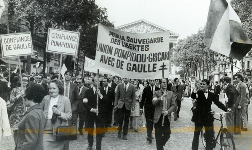 The demonstration in support of General de Gaulle, May 30, 1968