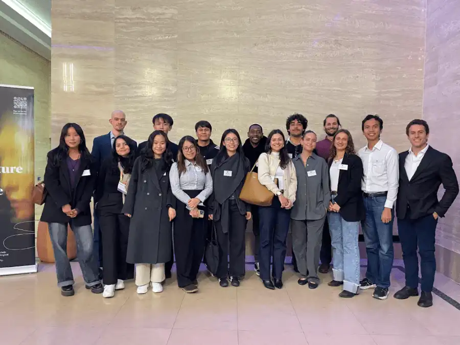 Students attending the CFG conference in Brussels