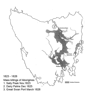 Mass killings map 1823-1826