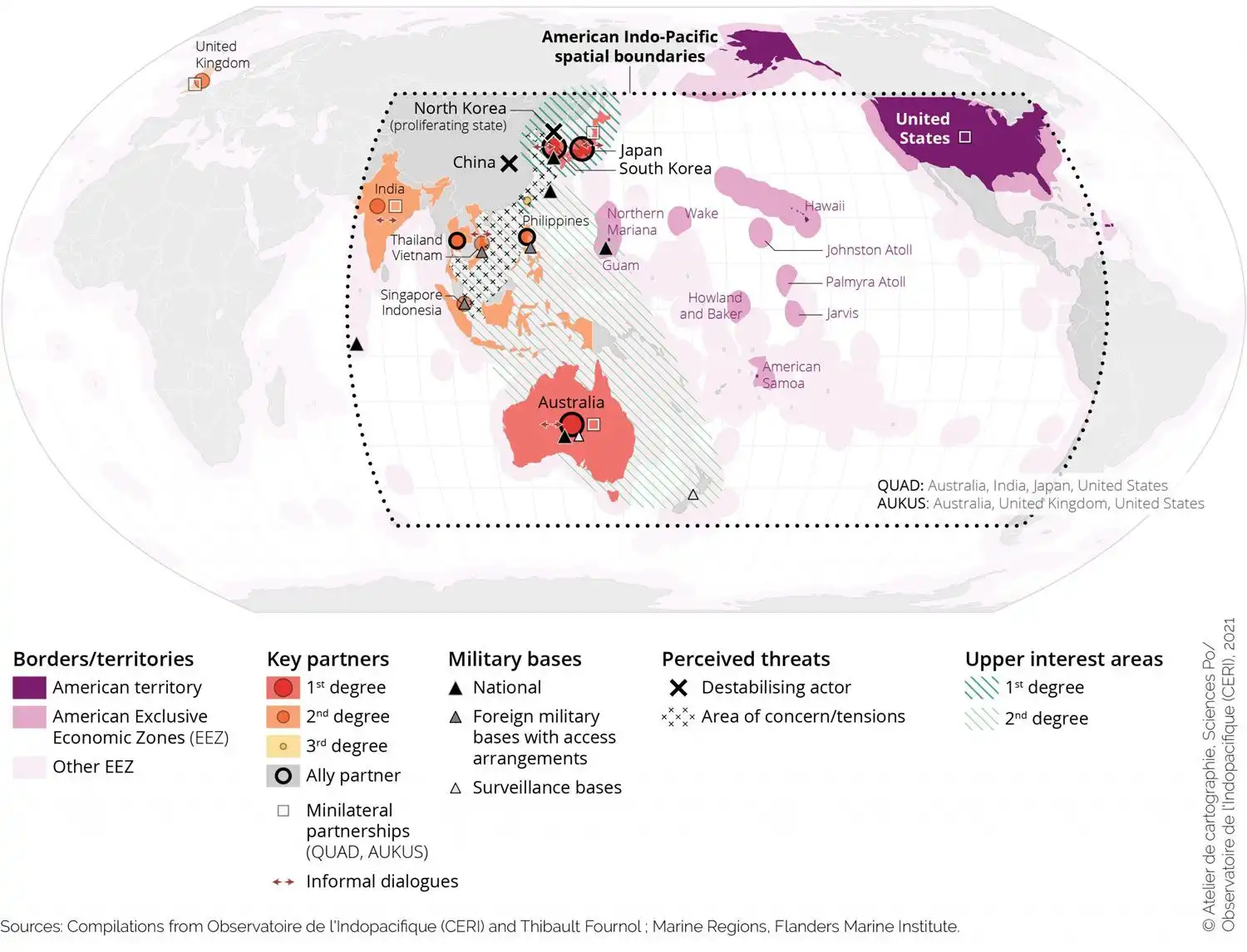 Indo-Pacific seen from United States 2021