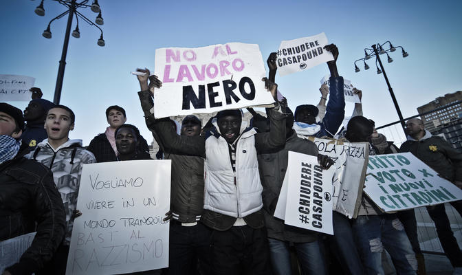 Image Eugenio Marongiu/Shutterstock. Manifestation against racism (Milano, 2011)