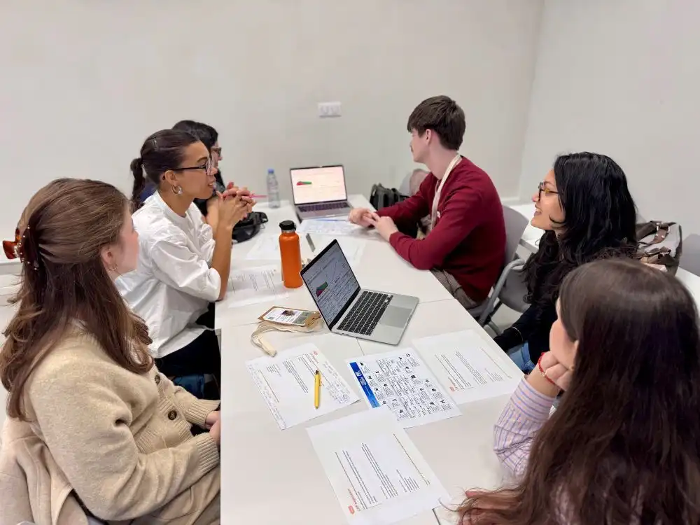 Students brainstorming during CARE workshops