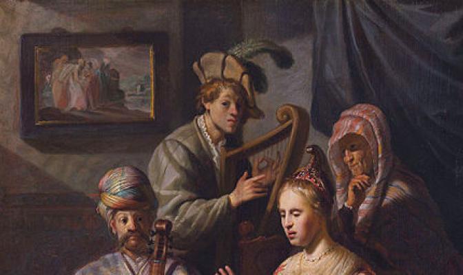 Rembrandt, The Music Party, Rijlsmuseum Amsterdam. Common domain