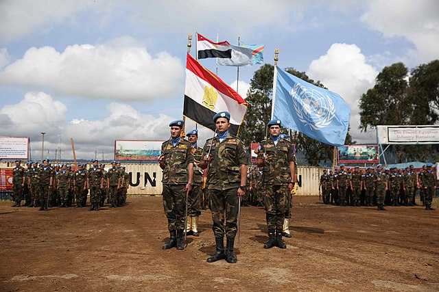 25 April 2015. Bukavu, South Kivu – DR Congo: Egyptian peacekeepers during a ceremony organized in their honor prior to leaving the Mission. Photo MONUSCO/Abel Kavanagh
