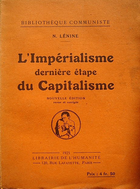 Frontispice du livre de Lénine, Imperialisme, dernier stade du capitalisme, 1925, editions Librairie de l'Humanité. Par L Maitrier — Travail personnel, CC BY-SA 4.0 