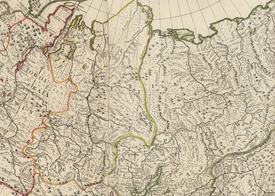 Mappa Generalis Totius Imperii Russici. Author: Joseph Nicolas de L'Isle,,1745 . Academy of Sciences, St. Petersburg