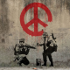 «Faites la paix, pas la guerre» par Banksy