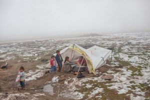 Syria - October 2017: Syrian refugees in the Syrian border region are struggling to survive in cold weather conditions. © 2003-2023 Shutterstock