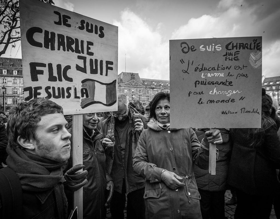 Strasbourg manifestation Charlie Hebdo 11 janvier 2015. Crédits :Claude TRUONG-NGOC