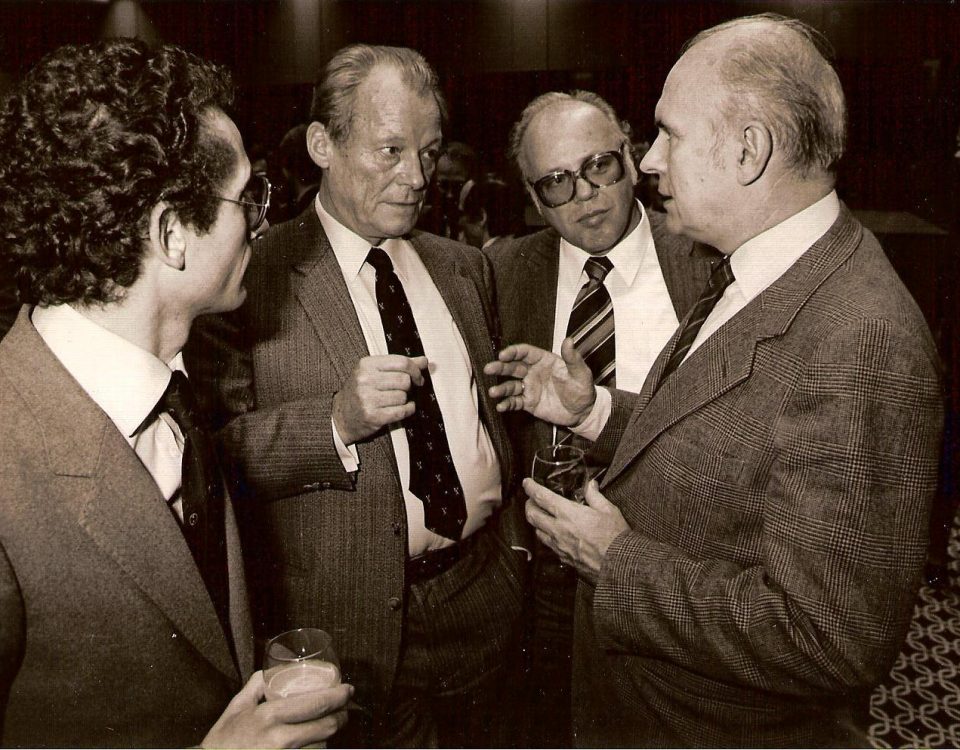 Willy Brandt et Gilles Martinet, fin des années 70 / brandt 001-4 / Fonds Gilles Martinet, CHSP. Droits réservés.