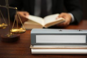 Folder on lawyer table, closeup, Africa Studio, Shutterstock