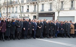 Retour sur la Marche républicaine du 11 janvier 2015. @ Benoît Granier. Matignon