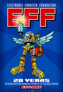 Hugh D'Andrade's design to commemorate Electronic Frontier Foundation's 20th Birthday. by Hugh D'A - CC BY 2.0