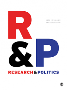 Research & Politics (RAP) Cover. Copyrights : Research & Politics (RAP)