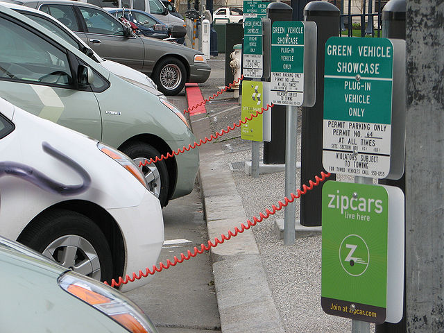 Zipcar Charging Station in San Francisco, California. © Felix Kramer (CalCars). CC BY-SA 2.0