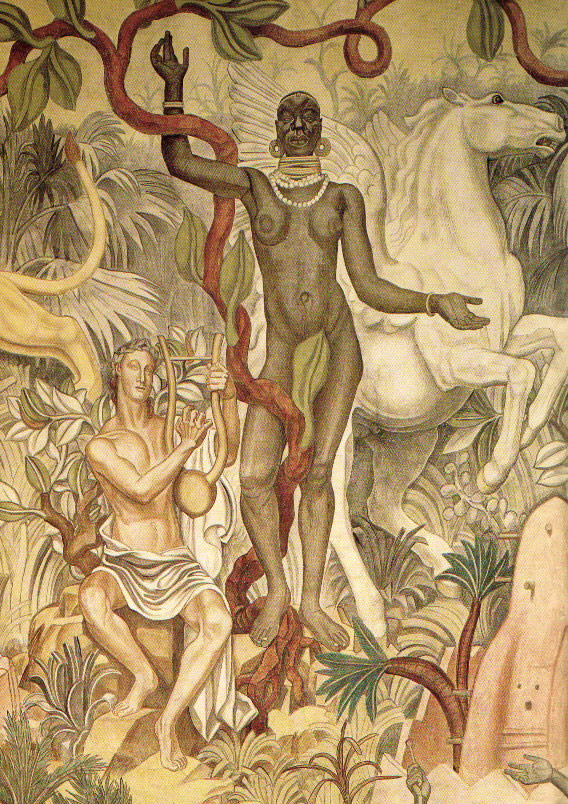 Louis Bouquet, Apollon et sa muse négresse, Palais de la Porte Dorée, ancien musée des Colonies, 1931.