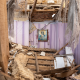 Sud de l’Ukraine, 11 juin 2022, l'icône de la Mère de Dieu dans une église détruite par les bombardements russes. Photo : Drop of Light pour Shutterstock.