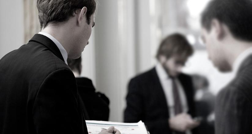 young graduates discussing in a job meeting