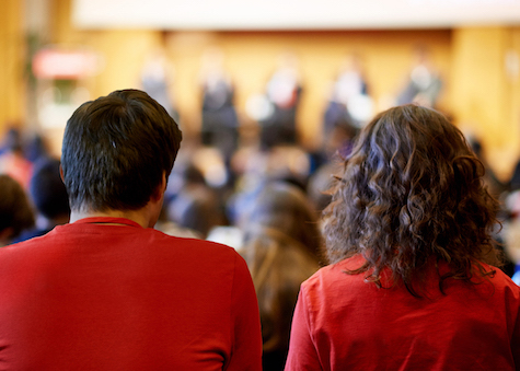 A male and female student at Sciences Po